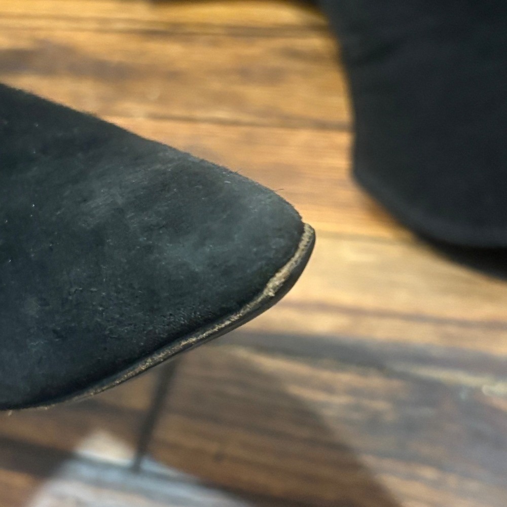 Jimmy Choo Black Suede Pointed Toe Stiletto Ankle Boots Booties Size 38.5 - Picture 8 of 14